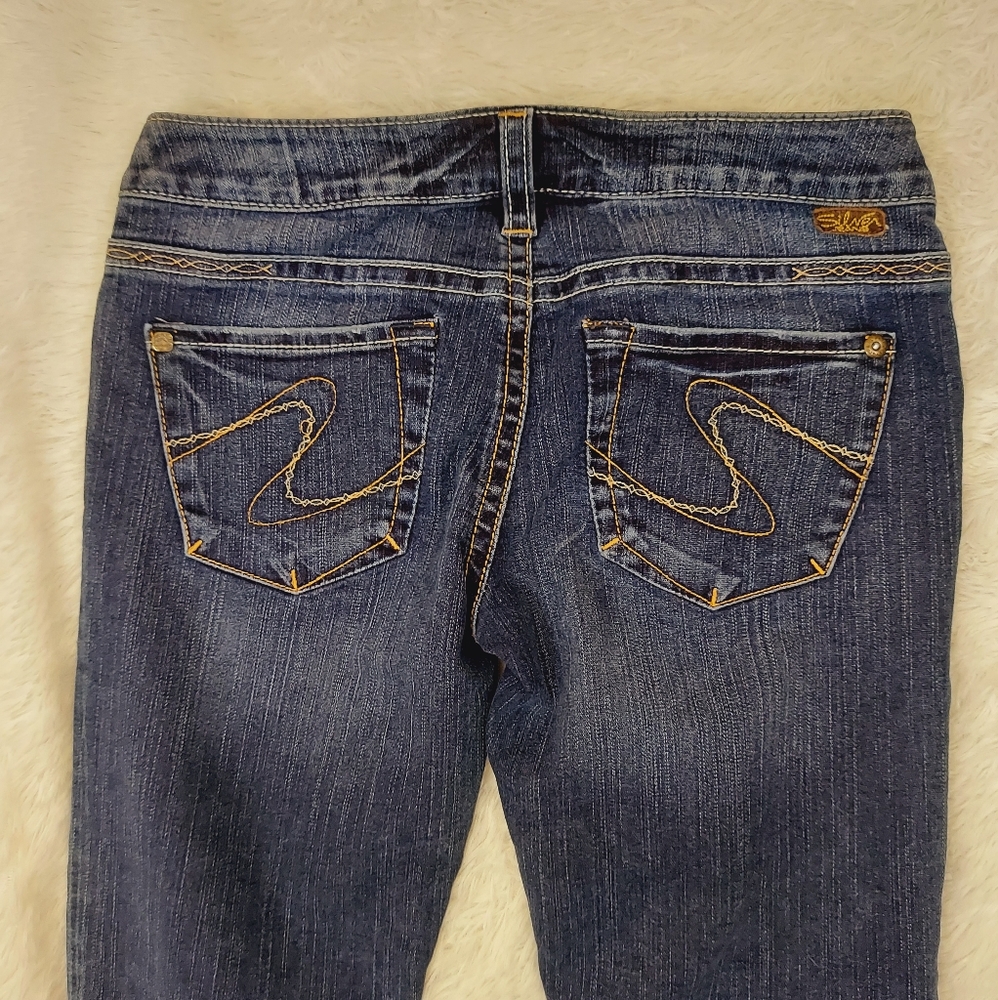 SILVER Jeans Santorini Denim Capri Pants, Size 28 - Picture 8 of 11